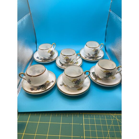 Vintage Kutani Made in Japan 15 piece  Porcelain Tea Set With Floral & Gold Deta - Picture 6 of 13